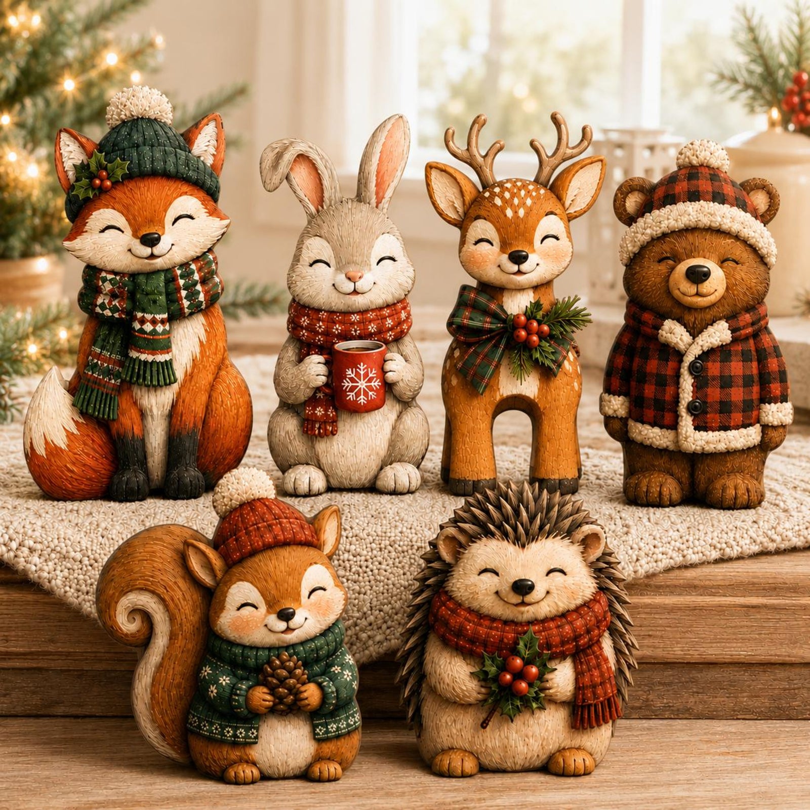 Woodland Animals Christmas Decor, Vintage Christmas Wooden Block, Retro Winter Shelf Sitter, Rustic Holiday Mantel Housewarming Gift aa5e9bce-2c45-4b44-9bf8-a5845bf82a65-1.jpg