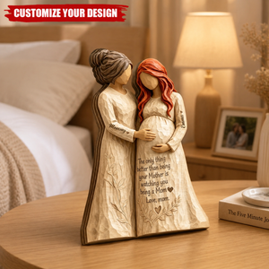 Watching You Become a Mom Personalized Wooden Figurine