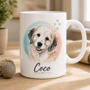 Custom Pet Watercolor Portrait Name Mug - Personalized Mug aa90802a-ef55-4c9e-a3e7-ca0817dfa462.jpg