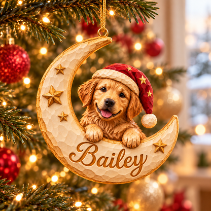 Personalized Dog Christmas Ornament – Custom Pet Photo & Name, 3D Relief Crescent Moon & Stars Ornament, Christmas Gift for Dog Lovers aa945b13-5da9-496d-96d3-41dfce5520cf-Bailey-Crescent-Puppy-Christmas-Ornament-1.png