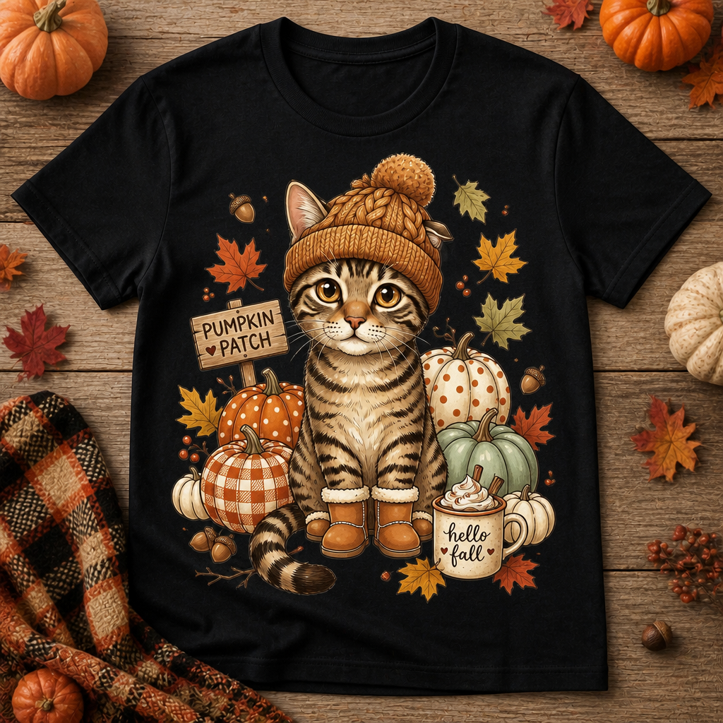 Pumpkin Patch Tabby – Hello Fall Cat Tee - Personalized T-shirt aaa83862-7643-423c-8fd7-6668d764e991.png