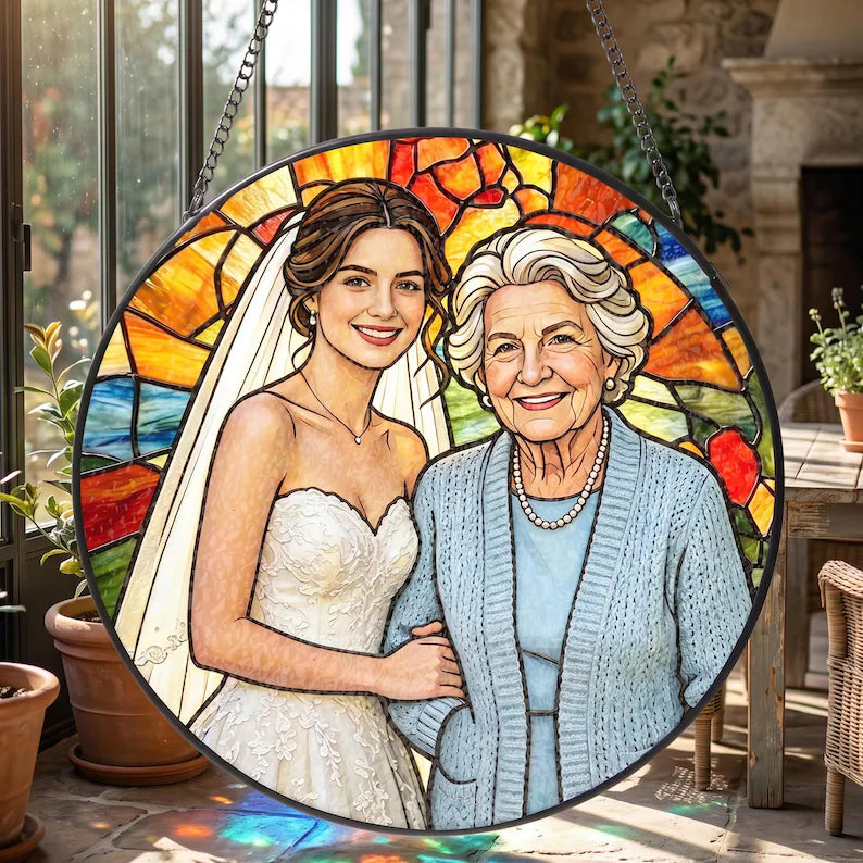 Custom Stained Glass Photo Suncatcher: Personalized Grandma Portrait Window Hanging, Mother's Day Gift, Family Keepsake aab2c3d3-f949-410b-bc39-e8ac12e0be73-ggfgf-3-.webp