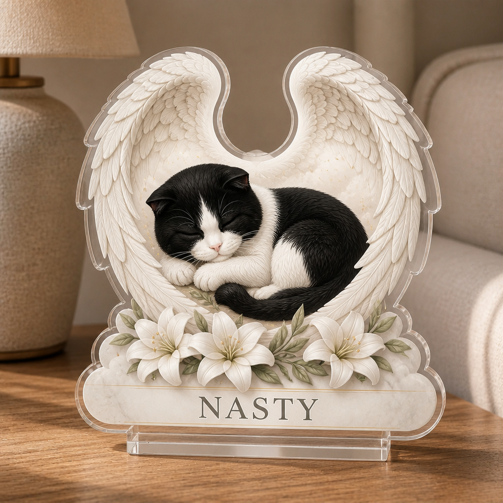 Angel Wings Pet Memorial Acrylic Plaque — Custom Photo + Name - Personalized Acrylic Plaque aacabcfd-78c0-4f5b-859d-f76f48506333.png