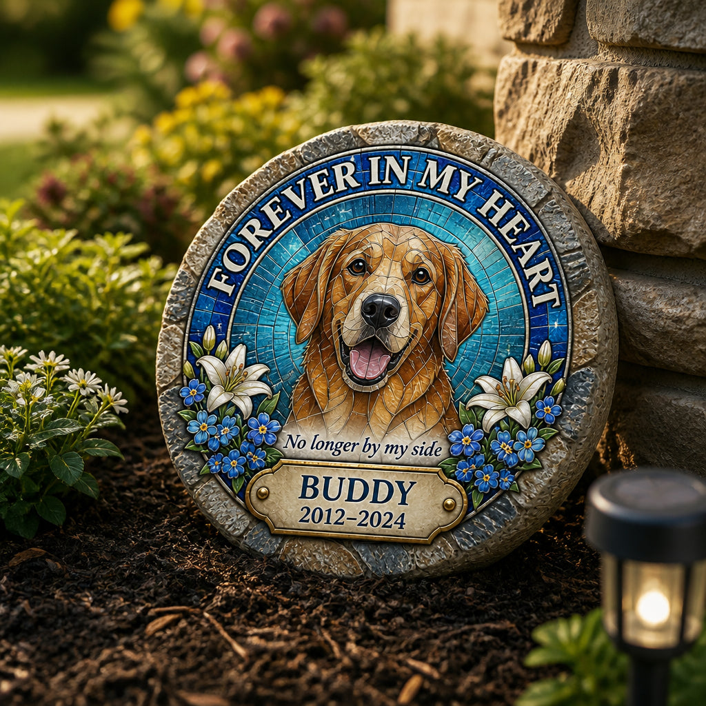 Pet Memorial Stone – Stained-Glass Style Portrait, Name & Years - Personalized Memorial Stone aad27be0-627e-45c0-bfa4-999a7ab5efcb.jpg
