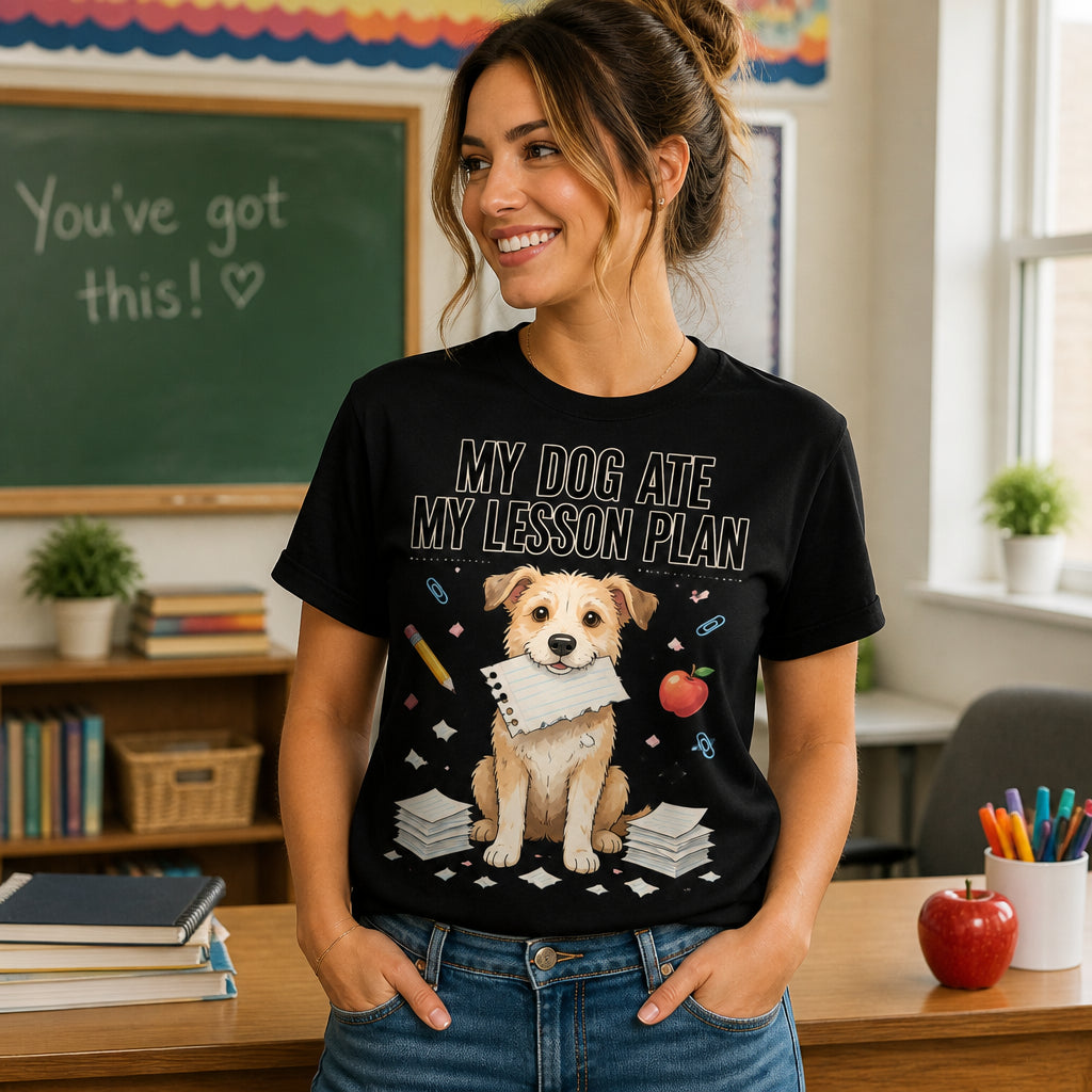 Teacher Humor Chalkboard Dog Tee - My Dog Ate My Lesson Plan - T-shirt aadd5366-eda5-4abd-bdd4-aa3f1316d517.jpg