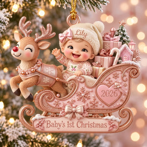 Personalized Baby’s First Christmas Ornament 2026 – Custom Name Reindeer Sleigh Christmas Keepsake, First Christmas Gift for Baby Boy or Girl aaf8379e-b38c-4779-9814-d78c84b8d949-_Generated_1789715732641.png