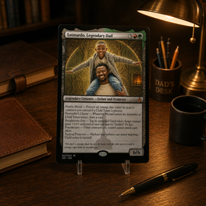 Custom Father's Day MTG Card - Personalized Legendary Dad Gift - Photo to Fantasy Art