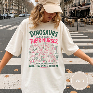 Funny Nurse Shirt Gift for RN, Pediatric Nurse Tee, NICU Nurse Shirt, Nurse Week Gift, Registered Nurse Comfort Colors Dinosaur Shirt CNA ab0af721-aadb-451d-a25a-adb569aac1fd-2.jpg