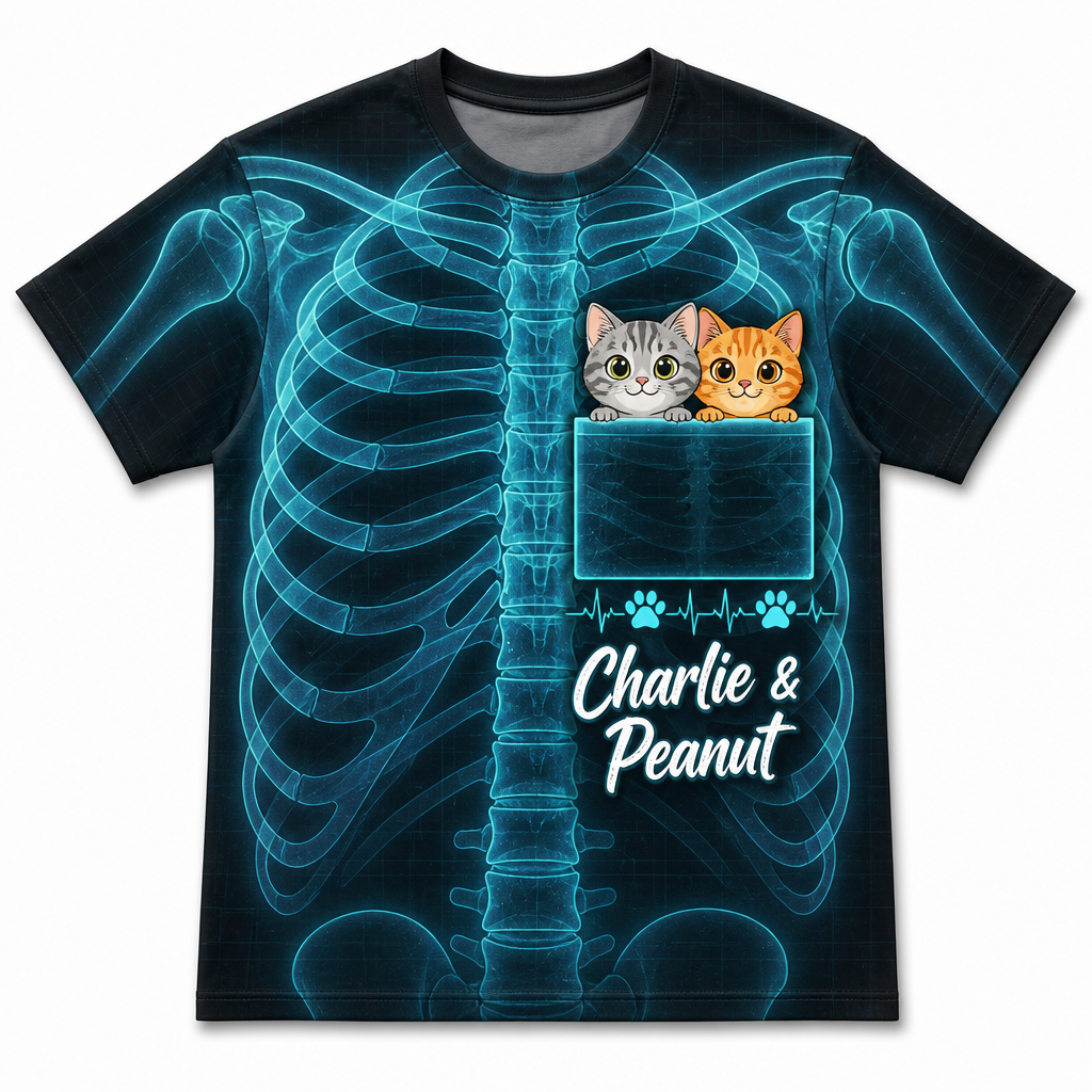 X‑Ray Cats AOP Tee – 2 Pet Names - Personalized T-Shirt - All over printed ab105523-f6c0-4828-93d7-ffc31560cacc.png