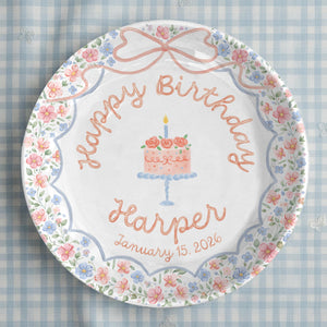 Personalized Birthday Plate for Girl – Custom Pink Cake Plate with Name – Floral Ceramic Keepsake Gift ab13927e-cec1-4b5e-a996-62a25506ca53-5.jpg