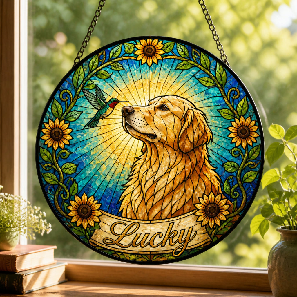 Custom Stained‑Glass Pet Portrait Suncatcher (Photo + Name) - Personalized Suncatcher Stained Glass ab18bd83-4e1c-461d-8a9b-7b0d7fe02ea8.jpg