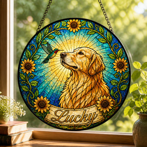 Custom Stained‑Glass Pet Portrait Suncatcher (Photo + Name) - Personalized Suncatcher Stained Glass ab18bd83-4e1c-461d-8a9b-7b0d7fe02ea8.jpg