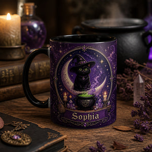 Witchy Cat Cauldron Personalized Name Mug - Personalized Edge-to-Edge Mug ab2701c7-4271-4911-a34a-7db2453aa36a.jpg