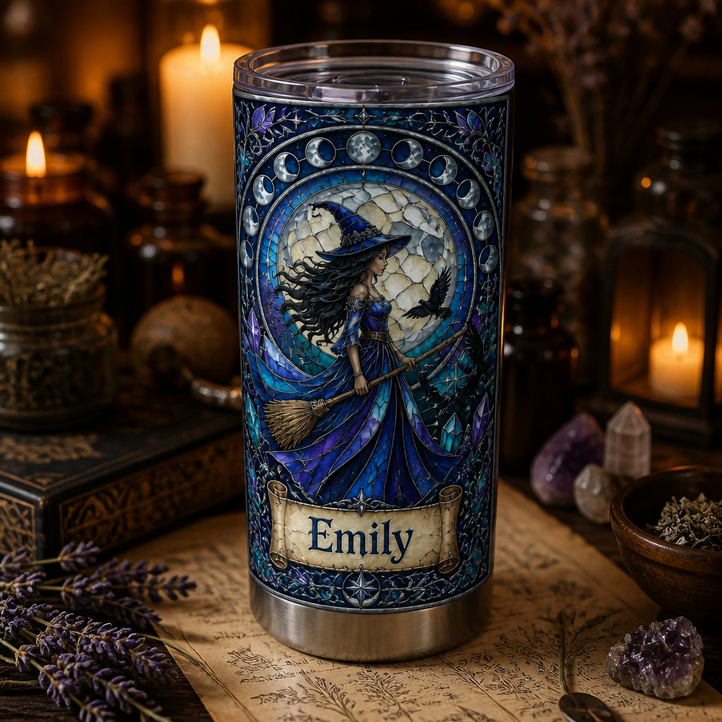 Personalized Stained-Glass Witch Moon Tumbler - Personalized Tumbler ab3d1d0d-1ddc-4be1-b485-c8c918729bb6.jpg