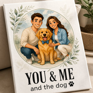 You & Me And The Dog — Custom Cartoon Photo Canvas - Personalized Canvas ab4048c3-3775-4cad-966c-c05fe06245ad.jpg