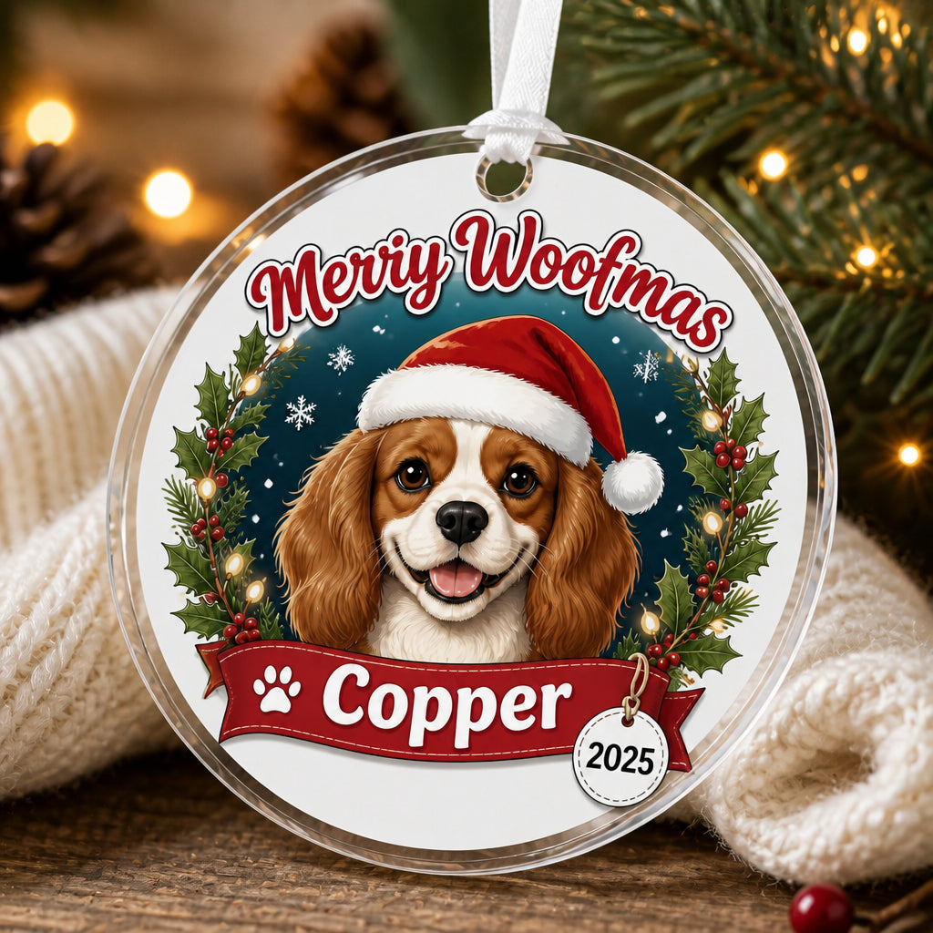 Merry Woofmas Personalized Dog Name & Year Acrylic Ornament - Personalized Transparent Acrylic Ornament ab42db77-61eb-4e3e-ae50-d7c0fa720710.jpg