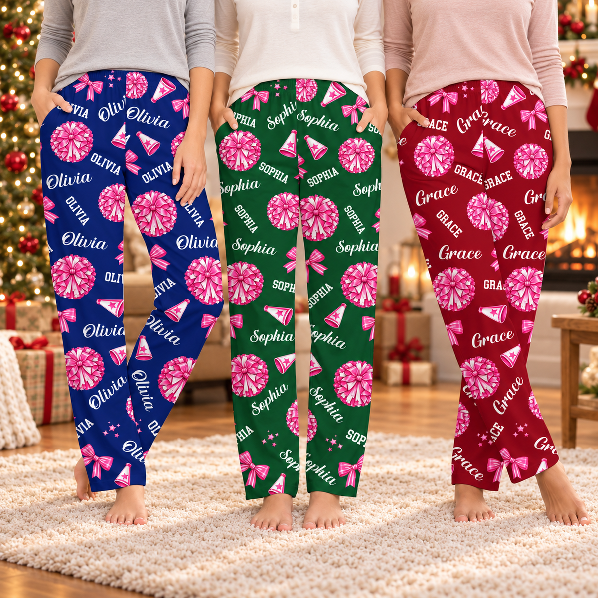 Personalized Cheerleader Lounge Pants, Custom Name Cheer Sweatpants, Cheer Mom Gift ab521055-5e6a-4012-bf05-2a2cc00786de-banner-1.png