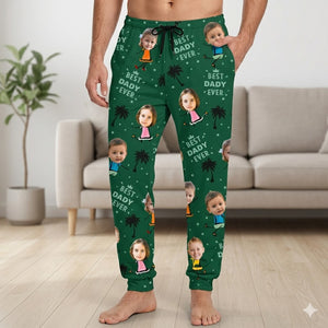 Custom Photo Best Dad Mom Ever - Personalized Pajama Pants