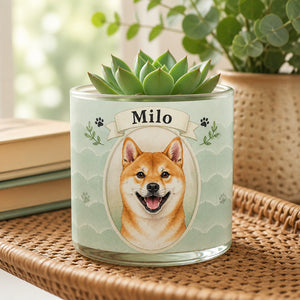 Scalloped Cameo Pet Portrait Planter - Personalized Mini Glass Plant Pot ab899aa7-7441-4f98-9ad2-55e4d521886a.jpg