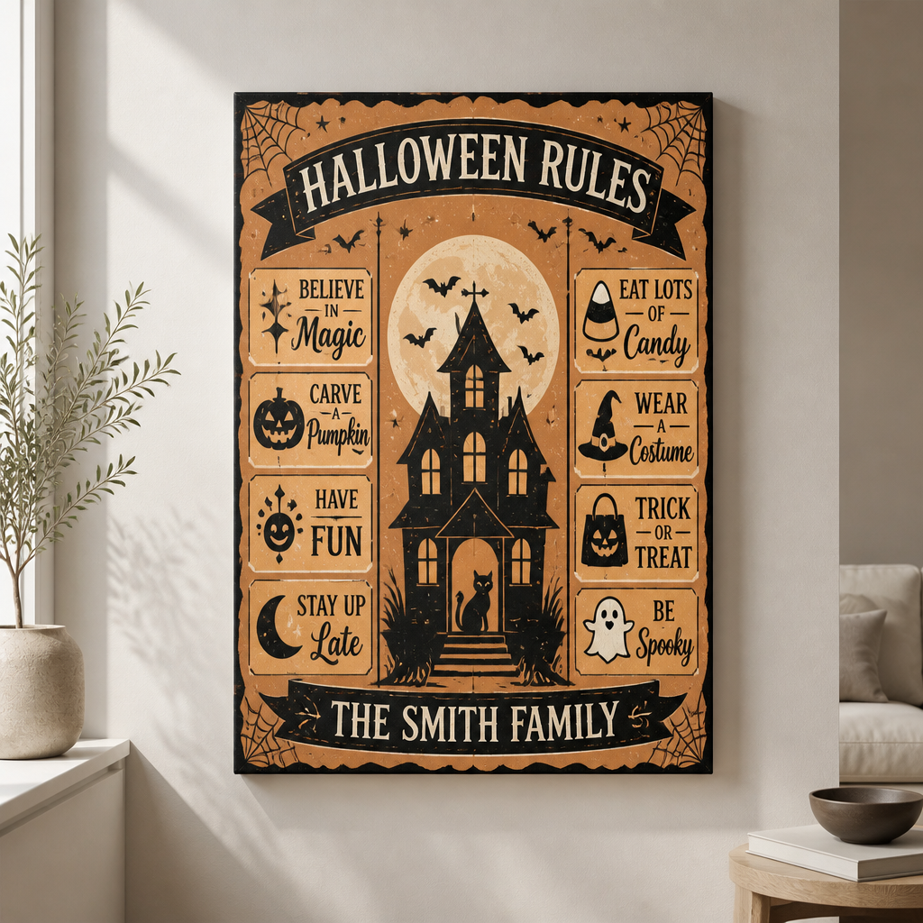 Halloween Rules Personalized Family Canvas - Personalized Canvas ab8e3180-8739-4bfb-9049-100a0a32411d.png