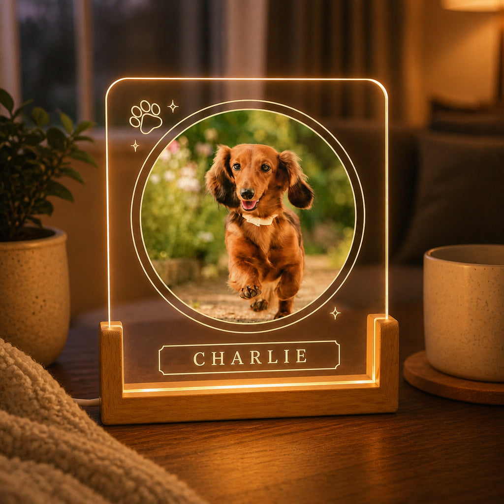 Custom Pet Photo LED Night Light with Name & Paw Accent - Personalized 3D LED Light Wooden Base abbc4880-403d-4510-9116-2bfb64ca0ecd.jpg