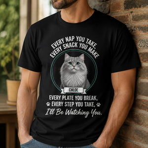 Cat Watching You Parody – Personalized Pet Portrait & Name T‑Shirt - Personalized T-shirt abd889e9-4de4-44a6-80db-f33c9b9d04c4.jpg