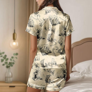 Vintage Pooh Satin Pajama Set for Women, Aesthetic Sketch Print Sleepwear, Cute Classic Pajamas, Cozy Gift for Her abd95694-a9cf-4db6-8389-158ba12c5ac2-m3.jpg