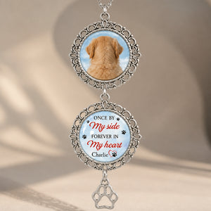 Pet Memorial Suncatcher – Once By My Side, Forever In My Heart (Photo + Name) - Personalized 1 Layered Suncatcher with Charm abe35738-b029-47c7-80c2-02ab3a076524.jpg