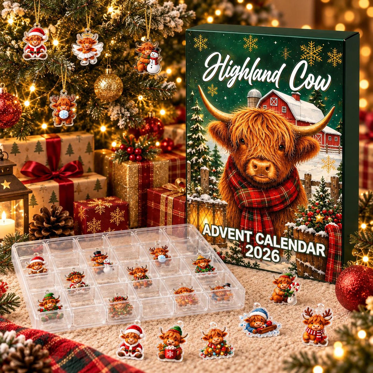 Highland Cow Christmas Advent Calendar, Acrylic or Wood Ornaments, Reusable Countdown Gift Box, Holiday Keepsake abe732e6-3e4d-4f7d-b18e-6d6612b1fd72-il_1588xN.8551952472_70wm.jpg