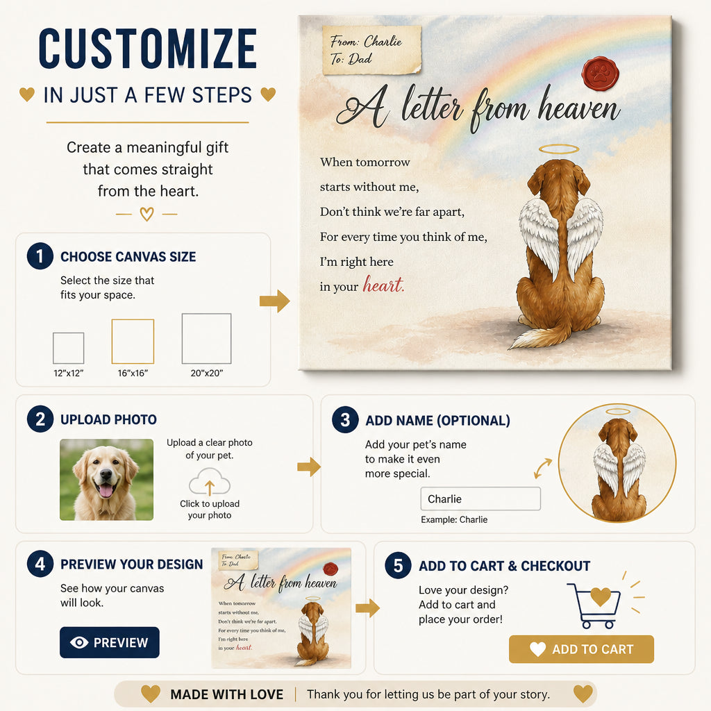 Pet Memorial Canvas - A Letter From Heaven (Custom From/To) - Personalized Canvas abefe1e5-0e2e-440c-b14b-7047b29b60f5.jpg