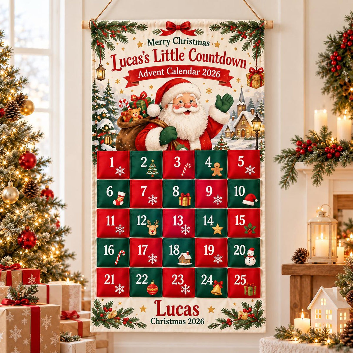 Personalized Christmas Advent Calendar, 25 Pocket Nutcracker Wall Hanging with Custom Name, Reusable Canvas Holiday Countdown Decor for Kids abf9c593-c9c3-4f1b-bbad-d16fb2407d08-il_1588xN.8617221649_3te5.jpg