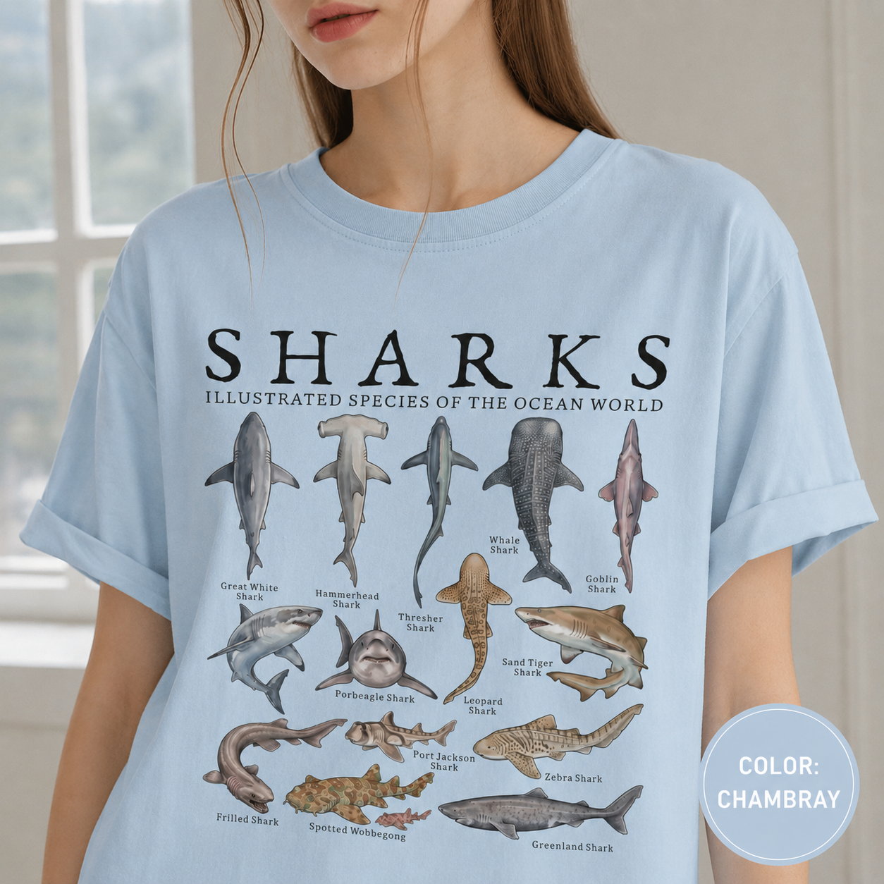 Shark Shirt Comfort Colors, Vintage Shark Species Shirt, Marine Life Shirt, Ocean Animal Shirt, Fish Shirt, Shark Lover Gift, Aquarium Gift ac058566-a050-43ea-b1eb-8f3f9609921b-b42a5791-098a-4f9c-a3da-13ac05f79f0e.png