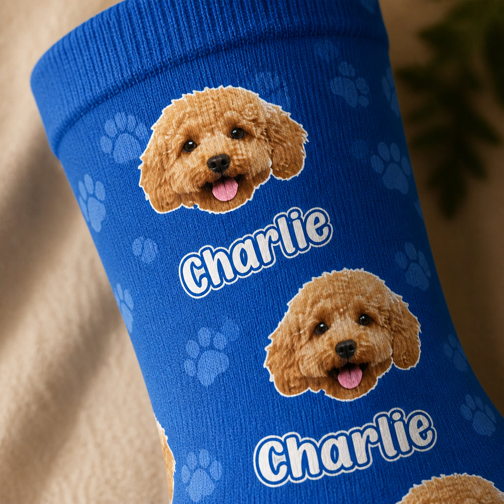 Custom Pet Face + Name Pattern Crew Socks - Personalized Socks - All over printed ac068878-ae79-4675-bd5c-fc7e8736b641.jpg