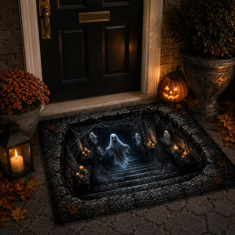 Halloween 3D Illusion Rug, Skeleton Skull Floor Mat, Graveyard Doormat, Creepy Gothic Home Decor, Spooky Halloween Rug ac115e25-4ed1-4efa-98cd-d4792162e886-dfdfdfdfddddddddddddddd-2-.jpg