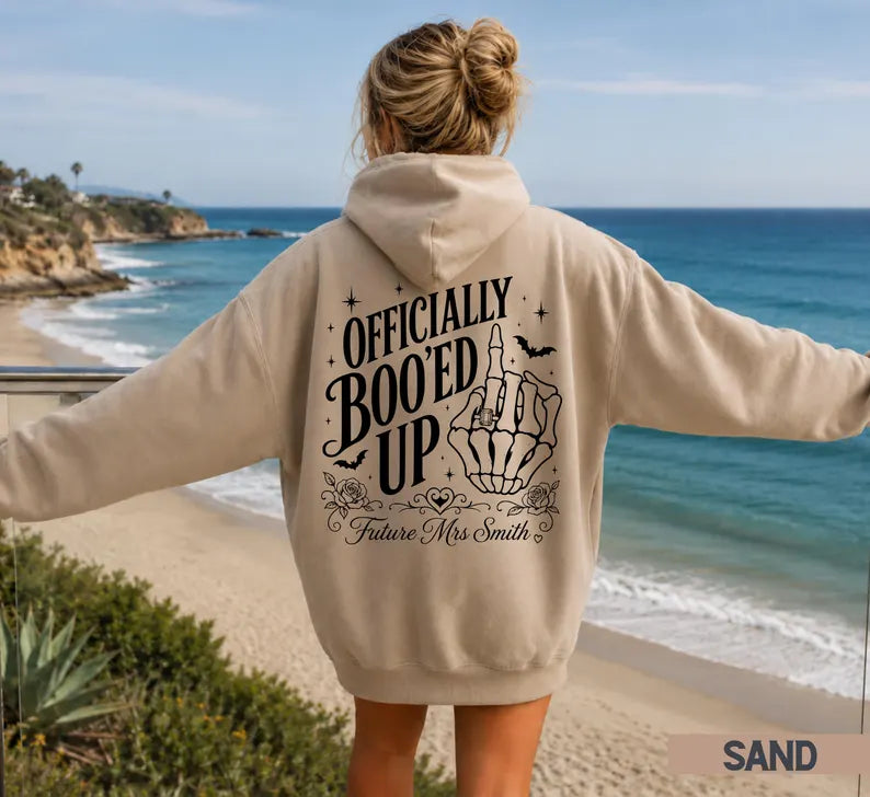 Custom Future Mrs Sweatshirt, Officially Boo'ed Up Hoodie, Spooky Newly Engagement Gift, Halloween Fiancee Apparel, Skeleton Hand Ring ac159d29-1c8f-4ec6-9f2d-9ccd87c51d11-gfgfh-5-.webp