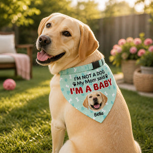 Dog Mom Baby Bandana – Photo + Name - Personalized Pet Bandana Collar With Adjustable Buckle ac1665c4-3570-436f-b98f-0be507e798a7.jpg
