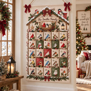 Personalized Bird Christmas Fabric Advent Calendar, 25 Day Pocket Countdown, Custom Family Name Quilted Wall Hanging, Bird Lover Xmas Decor ac21c72f-3913-45ee-abfb-fde4da2b34bf-il_794xN.8602839019_ilvv.jpg