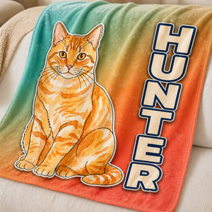 Custom Cat Portrait Name Blanket – Pop Outline Edition - Personalized Blanket ac2740c7-1b69-4598-9248-b7efe0c028c0.jpg