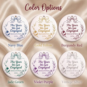 Personalized Engagement Ornament 2026, First Christmas Engaged Ceramic Keepsake, Custom Couple Ornament with Names and Year,Bride to Be Gift ac346052-7c88-464a-baa1-0135c5ac5d03-fdg-11-.webp