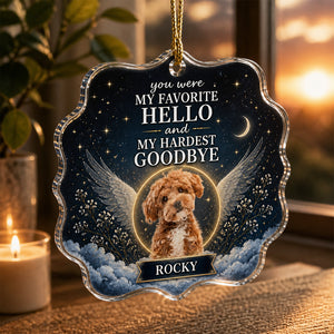 Pet Memorial Photo Ornament – You Were My Favorite Hello & My Hardest Goodbye - Personalized Transparent Acrylic Ornament ac37c5b0-1b72-4394-af66-a1c5785c83a0.jpg
