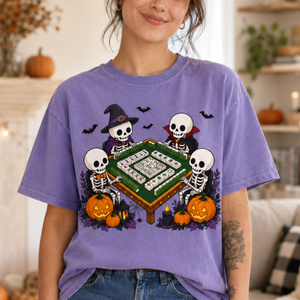 Comfort Colors Halloween Mahjong Shirt, Halloween Skeleton Mahjong Tee, Mahjong Lover Shirt, Mahjong Lover Gift, Funny Mahjong Lover Shirt ac4f1227-151a-4af8-8a7d-5273dfa0b05e-banner-1.png