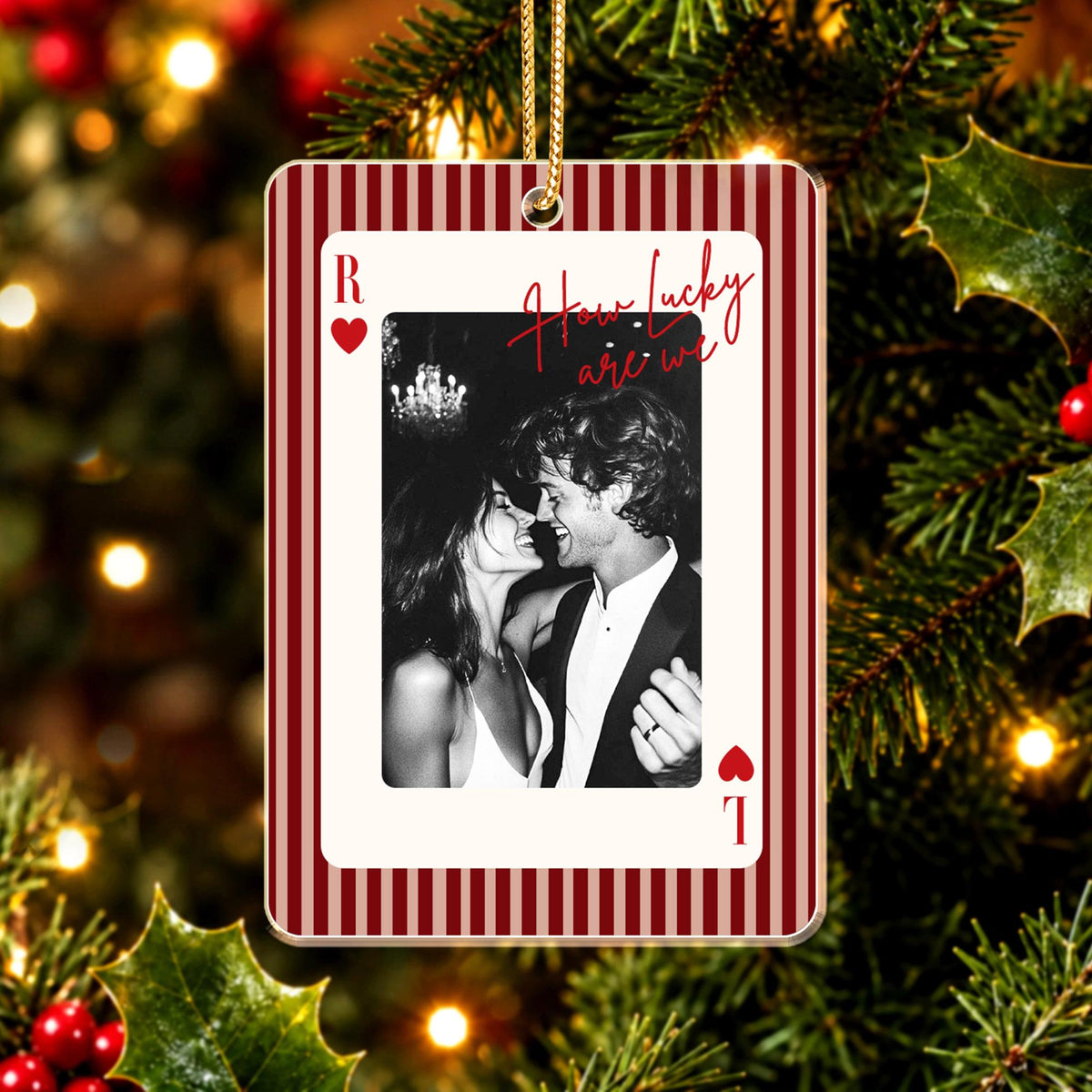 Personalized Striped Playing Card Couple Photo Ornament: Anniversary Gift, How Lucky We Are, Gifts for Boyfriend, Husband ac535c55-5ce1-4b5a-a4e0-911d36e33004-5.jpg