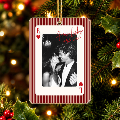 Personalized Striped Playing Card Couple Photo Ornament: Anniversary Gift, How Lucky We Are, Gifts for Boyfriend, Husband ac535c55-5ce1-4b5a-a4e0-911d36e33004-5.jpg
