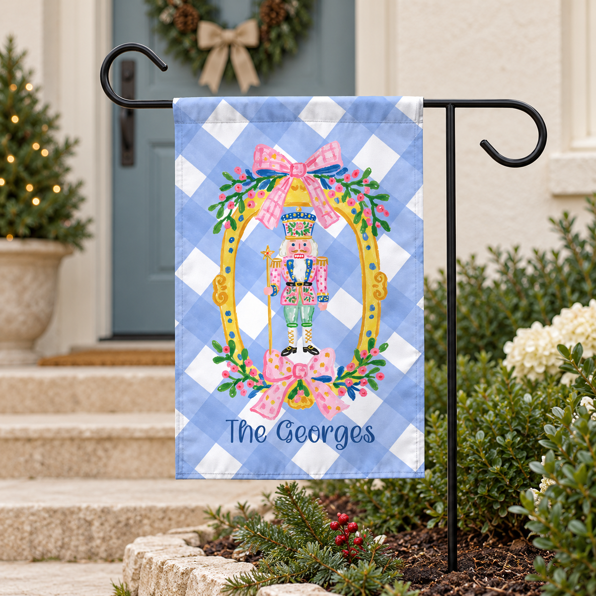 Nutcracker Flag Garden Flag, Christmas Winter Garden Flag, Christmas Yard Sign Monogram Garden Flag, Winter House Flag, Merry Christmas Family Gift ac7351c8-64ae-4b1a-a126-88397adc9bea-C-v-n-Gi-ng-sinh-tr-c-c-a-xanh-4.png