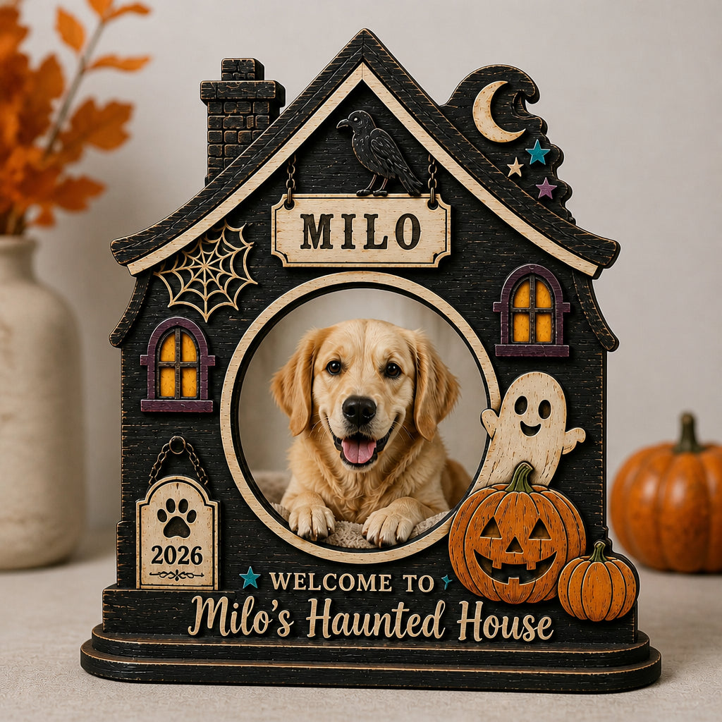 Personalized Halloween Pet Haunted House Photo Stand - Personalized Wooden custom shape Standing 2 layer (5mm) ac76bc9c-9d95-424e-890b-294d5b8a5ed4.jpg