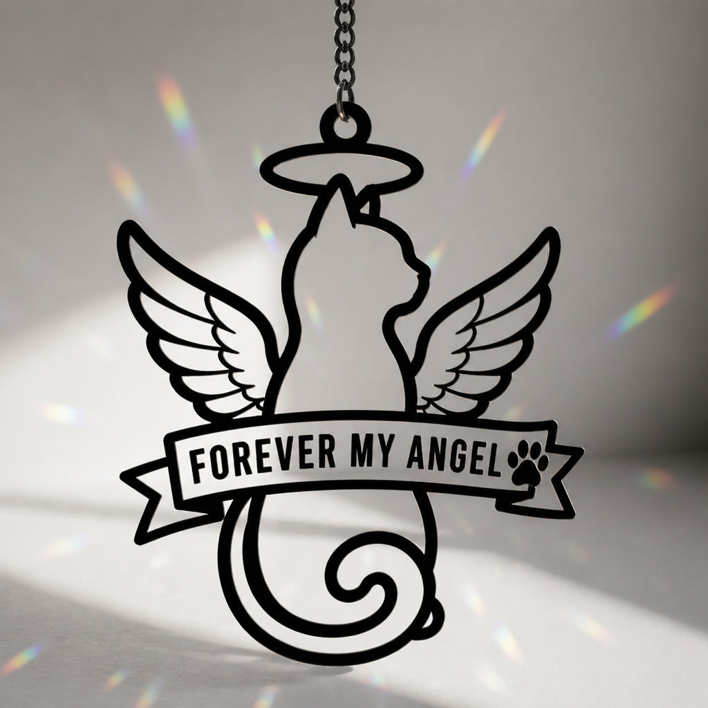 Angel Cat Memorial Suncatcher – Forever My Angel - Suncatcher Ornament ac7b4ab0-a049-474f-b976-02240f286a3e.jpg