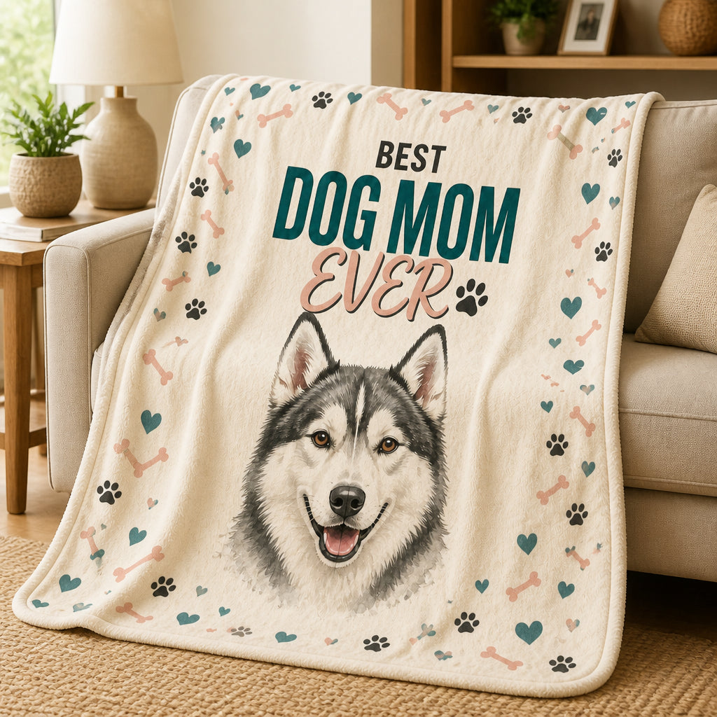 Best Dog Mom Ever Husky Hearts Throw Blanket - Blanket ac7bc266-6a96-4066-9bfc-41180c170535.jpg