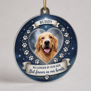 Pet Memorial Photo Shape Ornament – No Longer By Our Side - Shape Ornament ac8da9bd-bb9c-42e0-952e-1ba7528ad56d.jpg