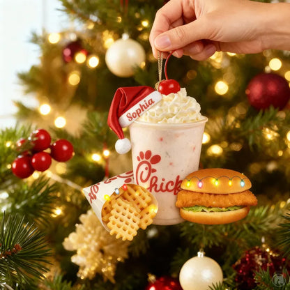 Personalized Chick-fil-A Milkshake Ornament, Personalized Santa Hat Cup Ornament, Milkshake & Sandwich Holiday Gift ac8fe7bd-121f-4885-971d-2f8610b5048a-fddfg-3-.webp