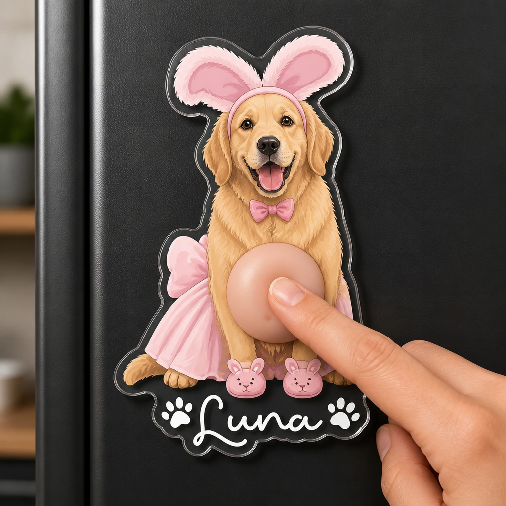 Custom Cartoon Pet Portrait Acrylic Fridge Magnet - Personalized Acrylic Refrigerator Magnet - Soft Rubber Belly ac937d25-1425-4e8c-bcd2-ebd627d4c59d.png